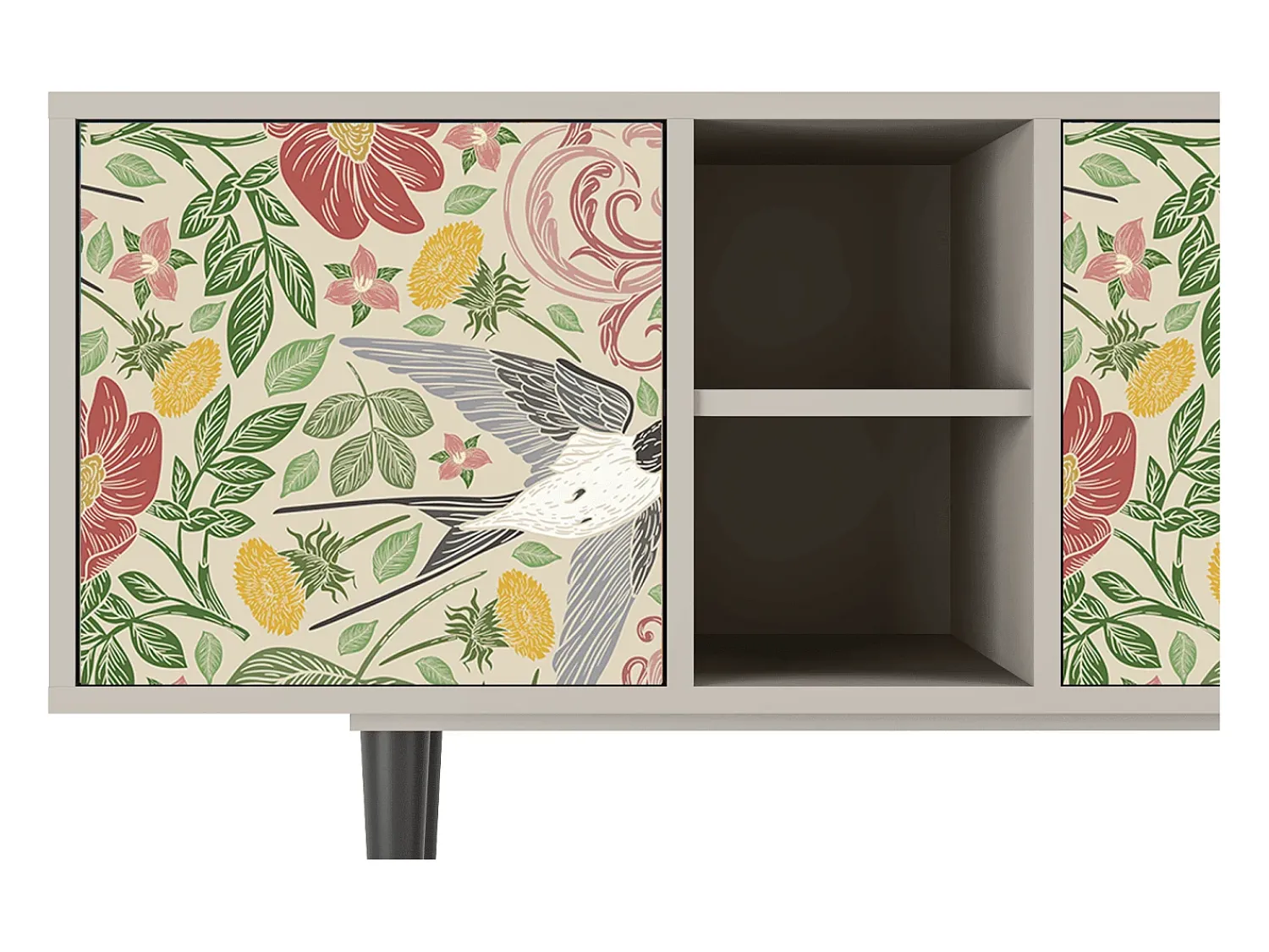 Mueble de TV - 150х69х41 cm - T5 - Spring Swallow, Areia^ Móvel De Tv