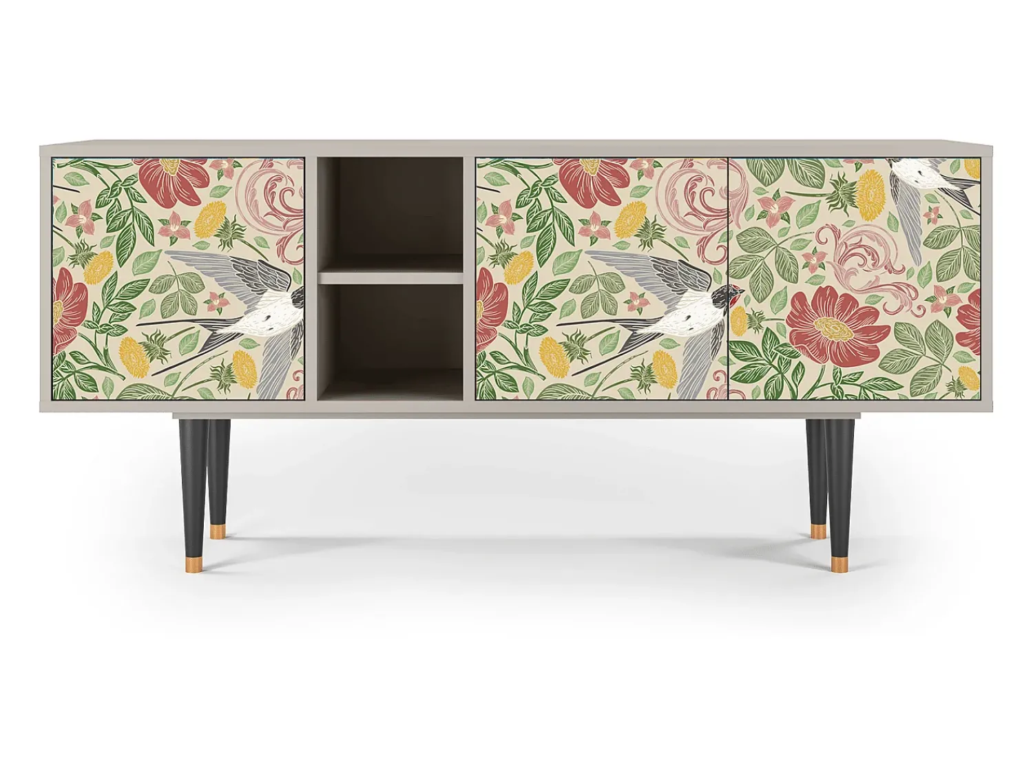 Mueble de TV - 150х69х41 cm - T5 - Spring Swallow, Areia^ Móvel De Tv