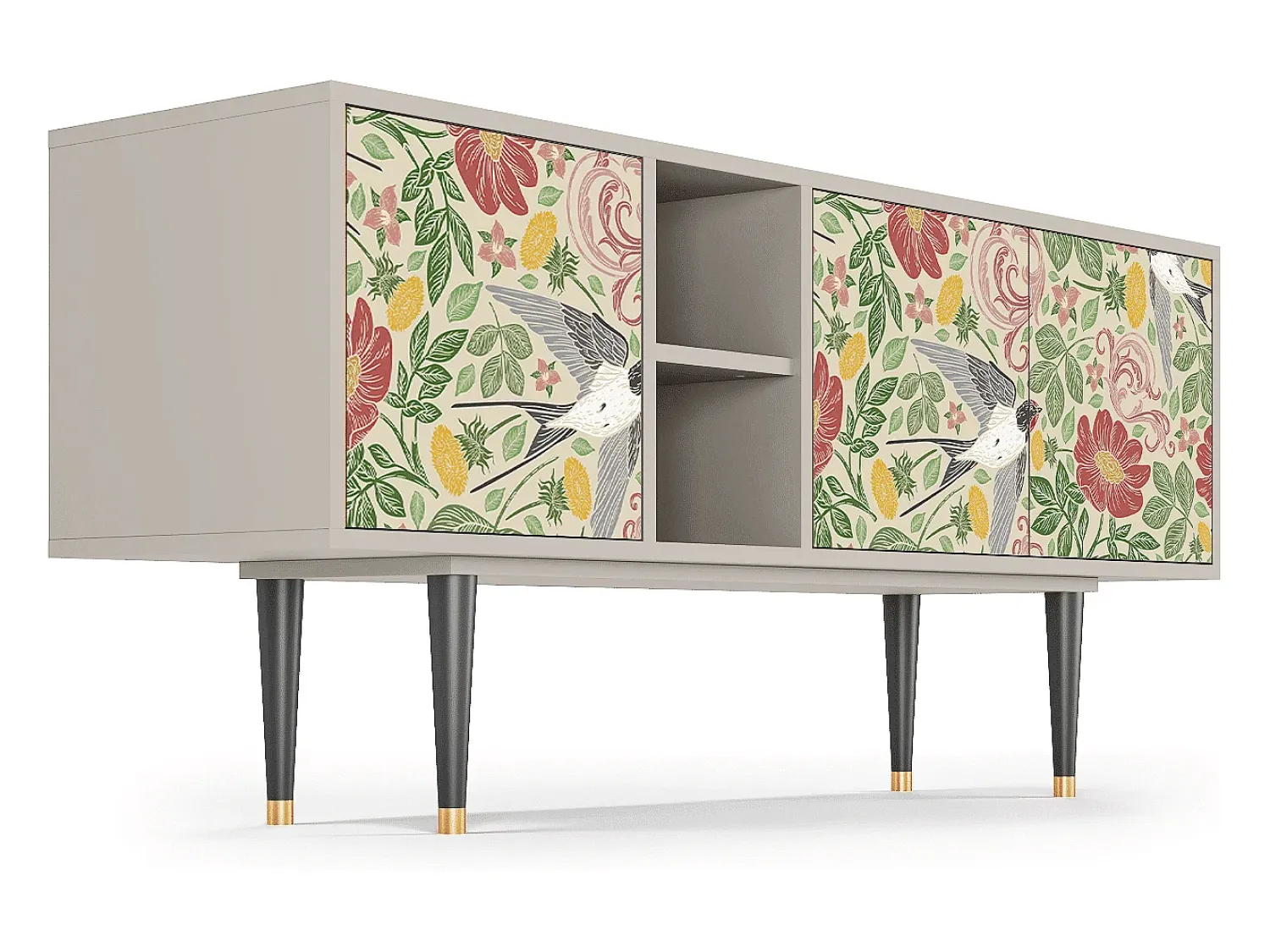 Mueble de TV - 150х69х41 cm - T5 - Spring Swallow, Areia^ Móvel De Tv
