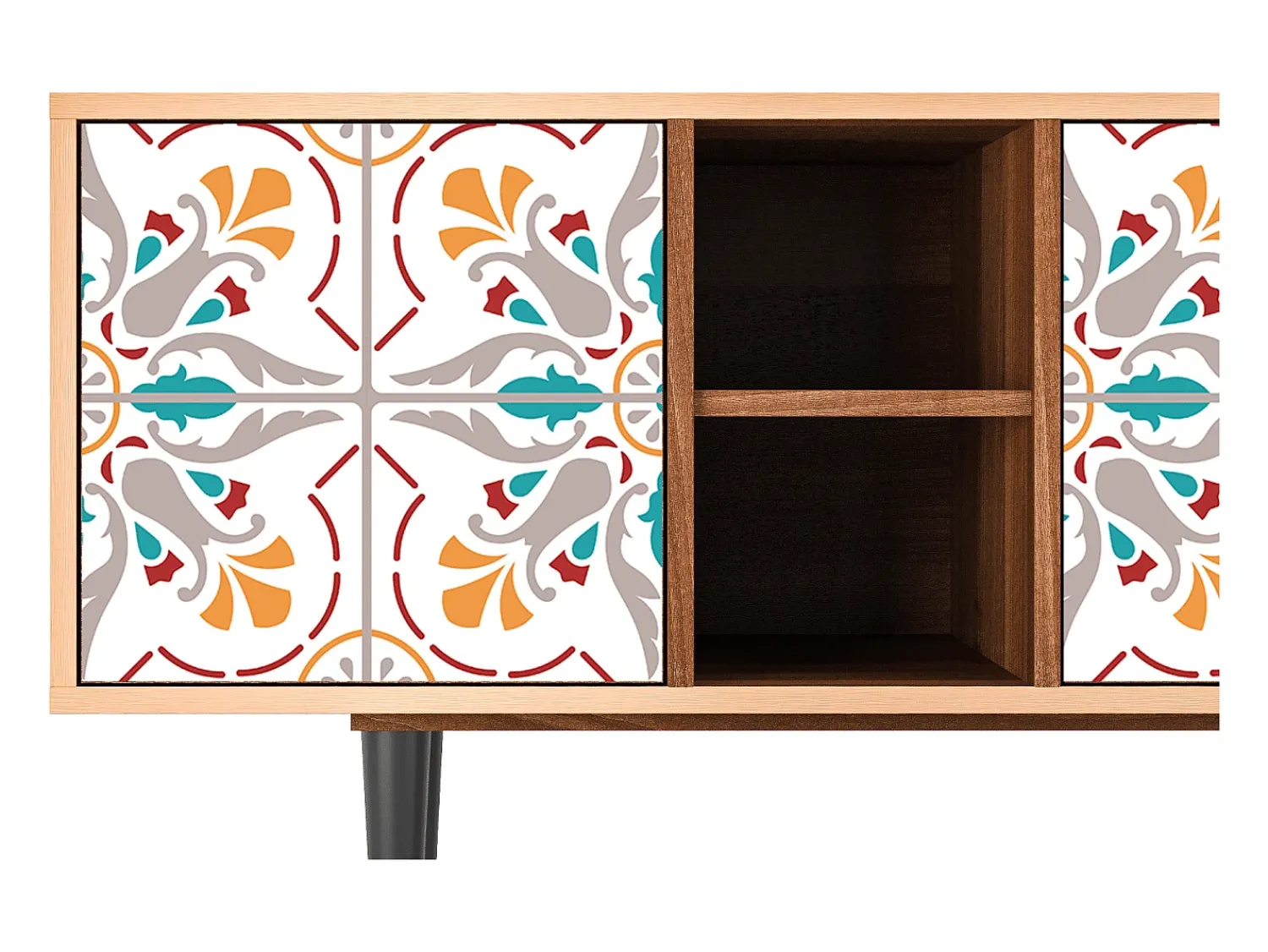 Mueble de TV - 150х69х41 cm - T5 - Spring Ceramics, Nogueira^ Móvel De Tv