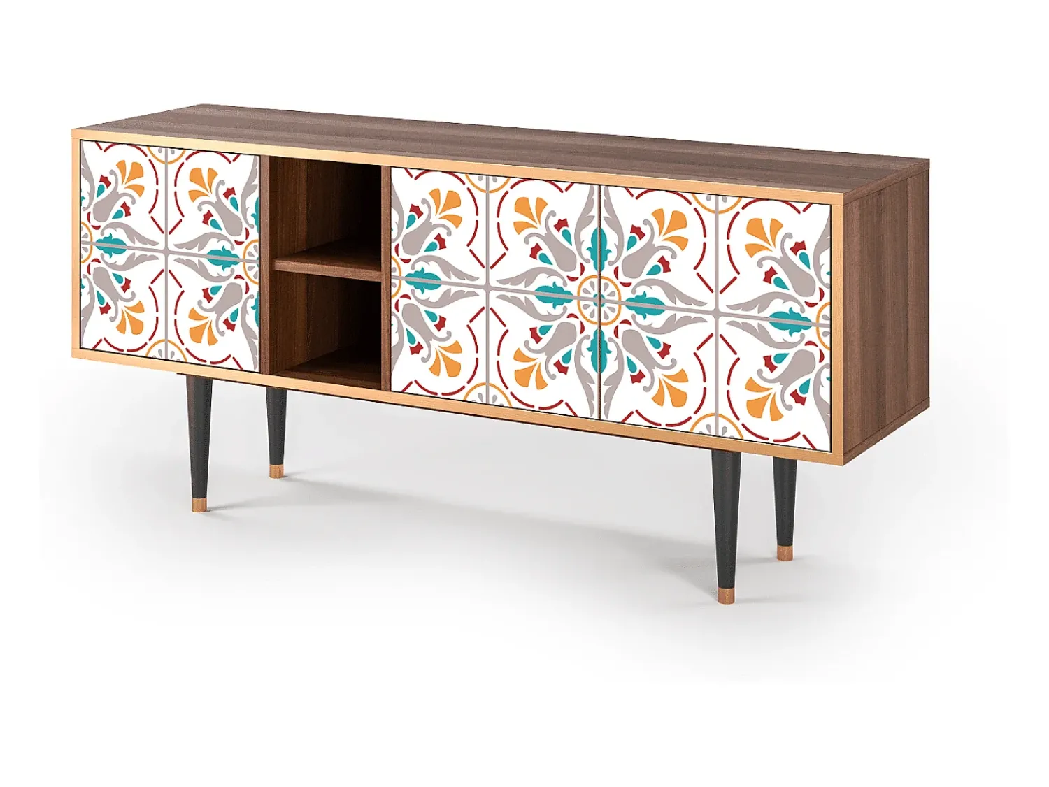 Mueble de TV - 150х69х41 cm - T5 - Spring Ceramics, Nogueira^ Móvel De Tv