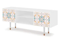 Móvel De Tv* Mueble de TV - 170х69х48 cm - T2 - Spring Ceramics, Branco Bege