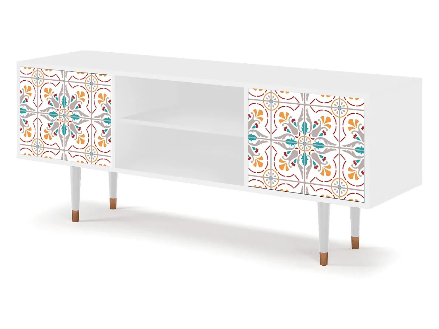 Móvel De Tv* Mueble de TV - 170х69х48 cm - T2 - Spring Ceramics, Branco Bege