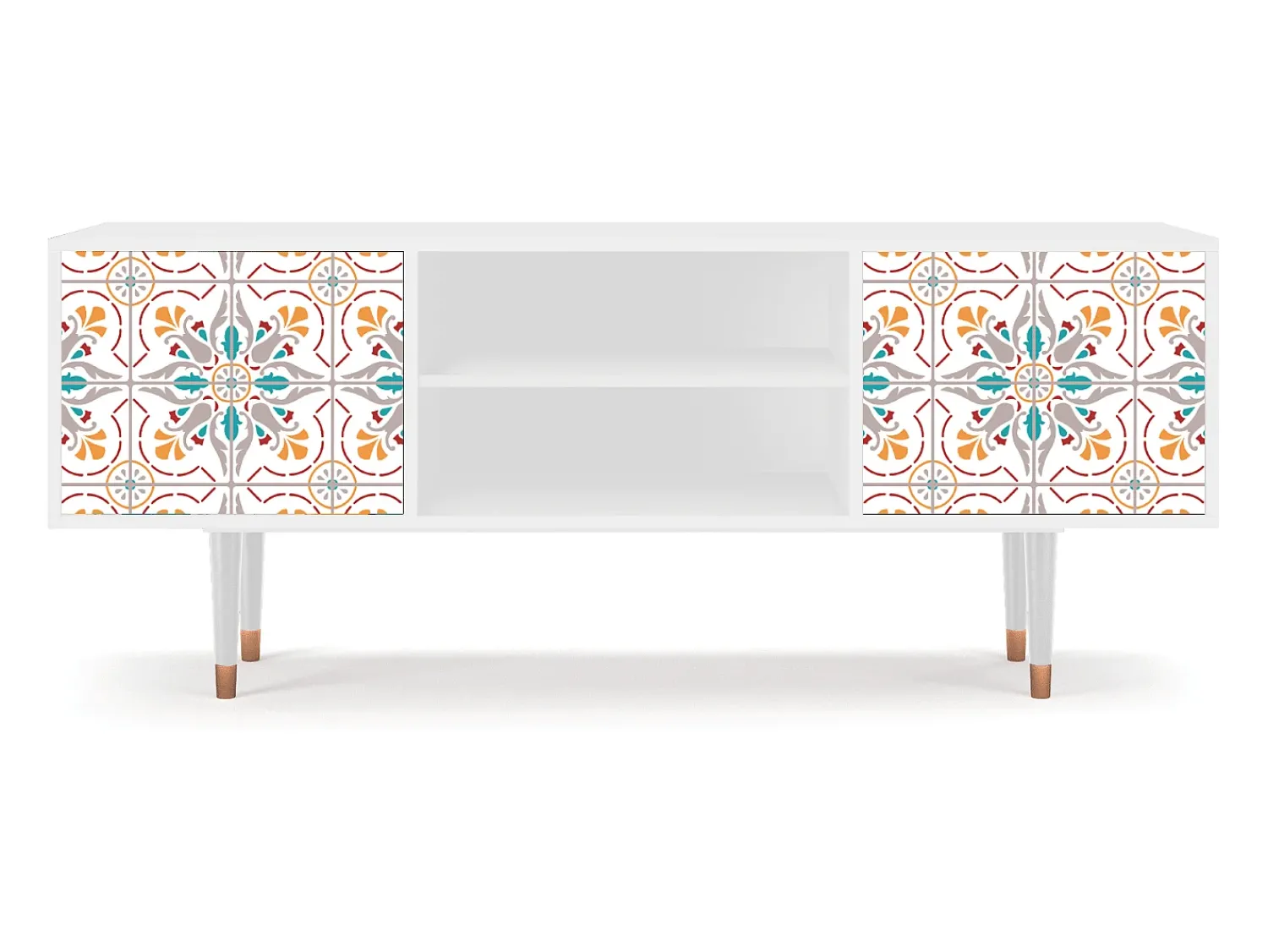 Móvel De Tv* Mueble de TV - 170х69х48 cm - T2 - Spring Ceramics, Branco Bege