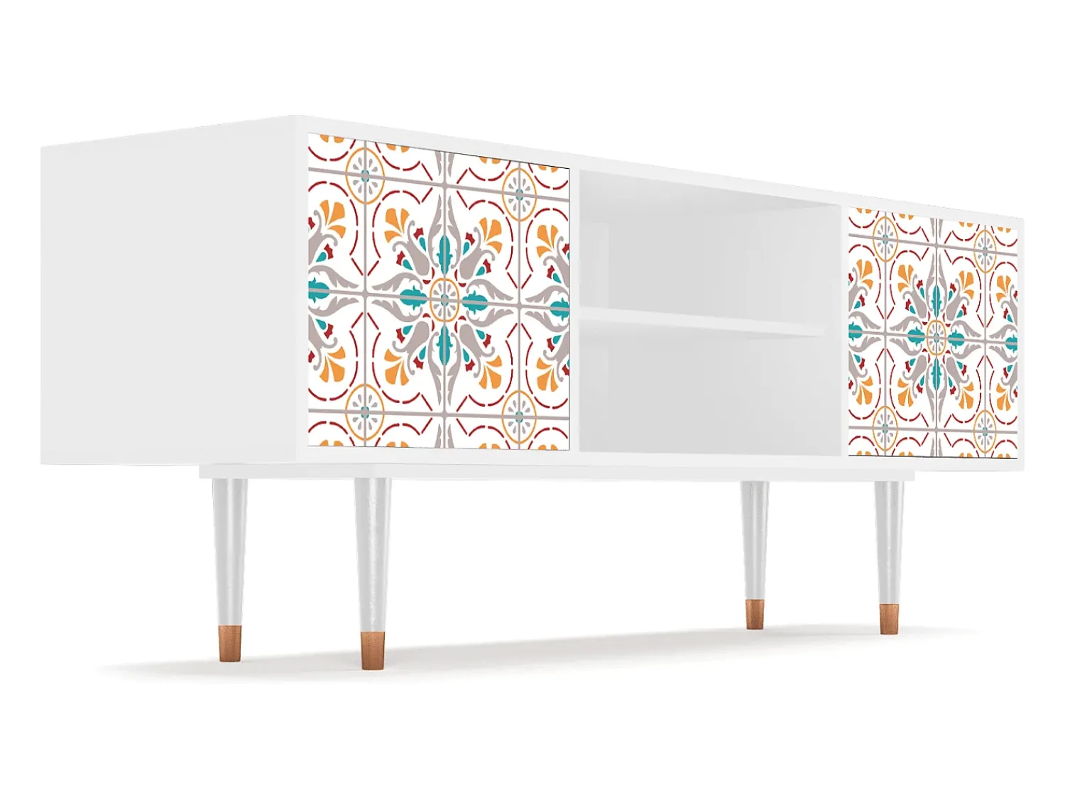 Móvel De Tv* Mueble de TV - 170х69х48 cm - T2 - Spring Ceramics, Branco Bege