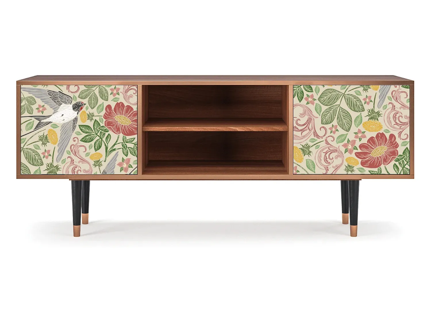 Mueble de TV - 170х69х48 cm - T2 - Spring Swallow, Nogueira Castanho