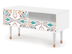 Mueble de TV - 115х59х48 cm - T3 - Spring Ceramics, Branco^ Móvel De Tv