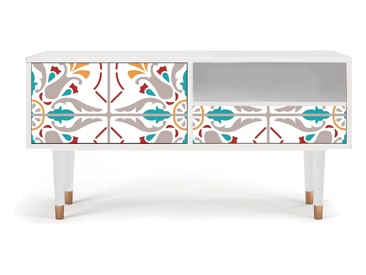 Mueble de TV - 115х59х48 cm - T3 - Spring Ceramics, Branco^ Móvel De Tv