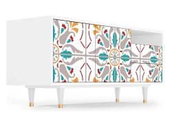 Móvel De Tv* Mueble de TV - 125х56х41 cm - T7 - Spring Ceramics, Branco Bege