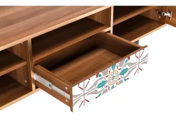 Móvel De Tv* Mueble de TV - 170х59х41 cm - T6 - Spring Ceramics, Nogueira Castanho
