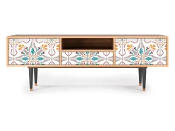 Móvel De Tv* Mueble de TV - 170х59х41 cm - T6 - Spring Ceramics, Nogueira Castanho