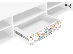 Mueble de TV - 170х59х41 cm - T6 - Spring Ceramics, Branco^ Móvel De Tv