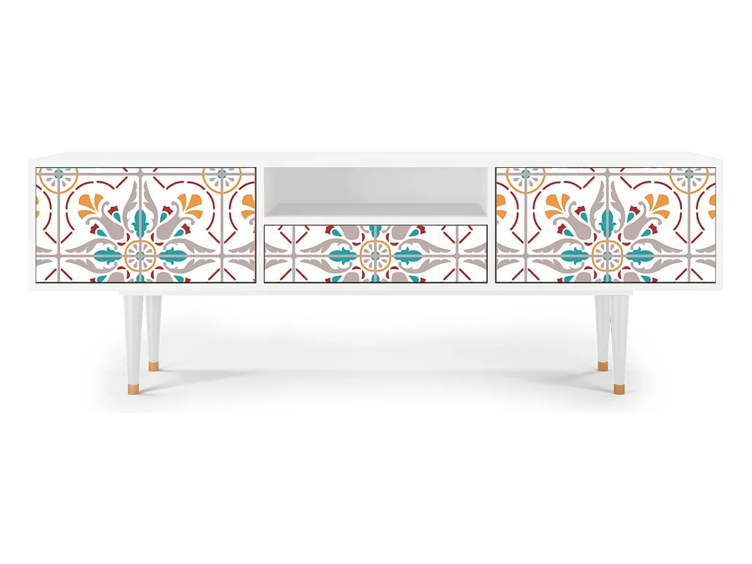 Mueble de TV - 170х59х41 cm - T6 - Spring Ceramics, Branco^ Móvel De Tv