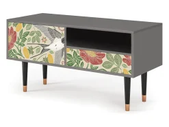 Móvel De Tv* Mueble de TV - 115х59х48 cm - T3 - Spring Swallow, Cinza Cinzento