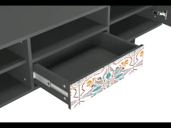 Mueble de TV - 170х59х41 cm - T6 - Spring Ceramics, Antracite^ Móvel De Tv