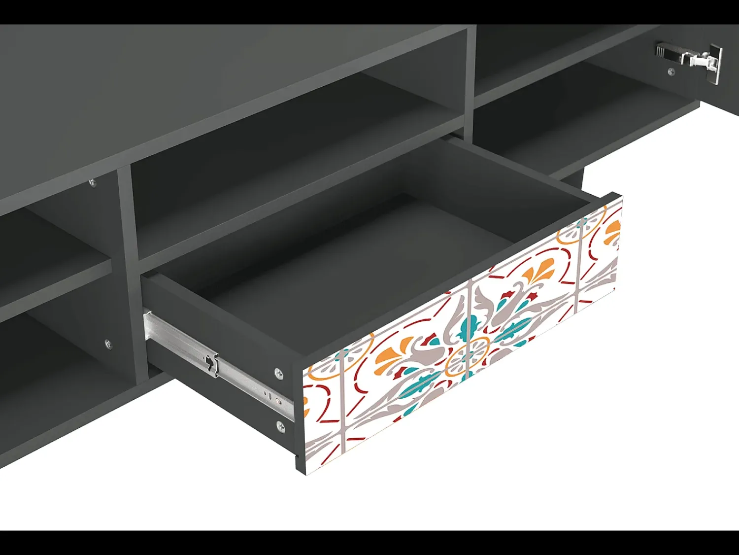 Mueble de TV - 170х59х41 cm - T6 - Spring Ceramics, Antracite^ Móvel De Tv