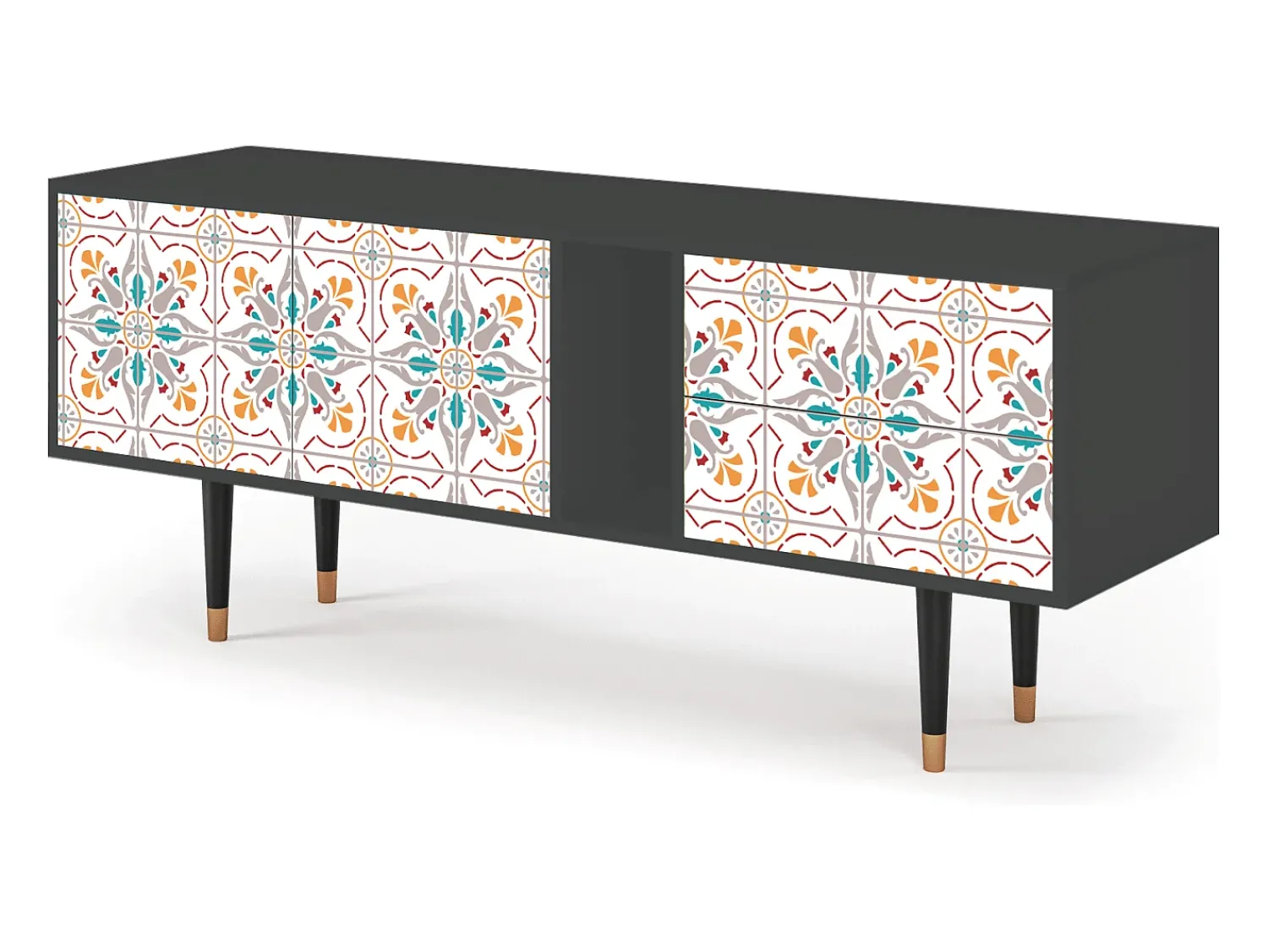 Mueble de TV - 170х69х48 cm - T1 - Spring Ceramics, Antracite^ Móvel De Tv