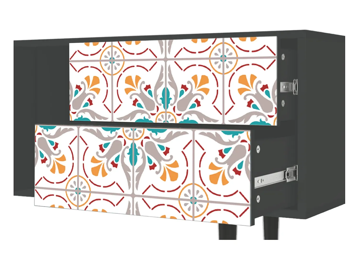 Mueble de TV - 170х69х48 cm - T1 - Spring Ceramics, Antracite^ Móvel De Tv