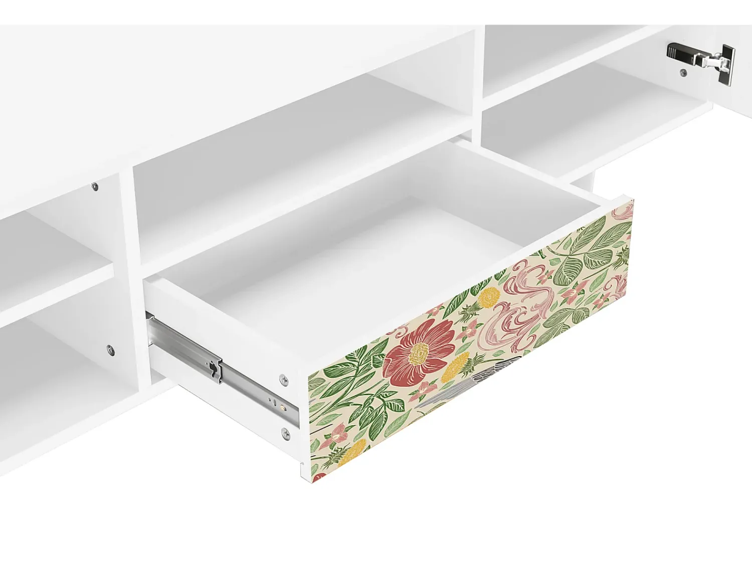 Móvel De Tv| Mueble de TV - 170х59х41 cm - T6 - Spring Swallow, Branco Bege