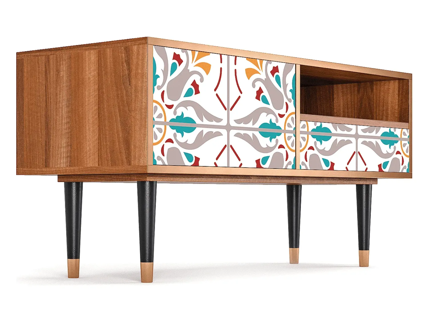 Mueble de TV - 115х59х48 cm - T3 - Spring Ceramics, Nogueira^ Móvel De Tv
