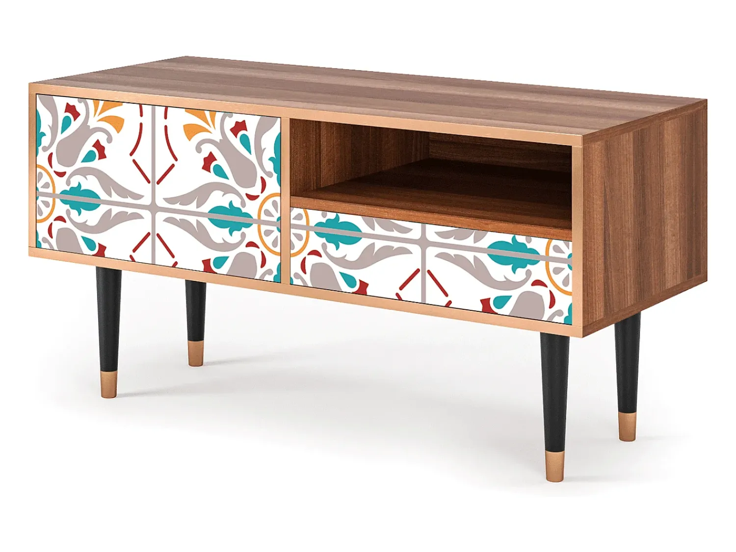 Mueble de TV - 115х59х48 cm - T3 - Spring Ceramics, Nogueira^ Móvel De Tv