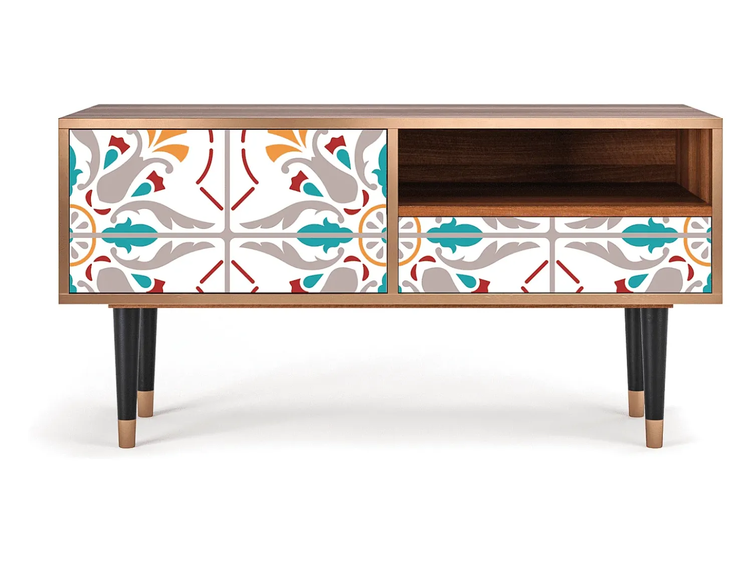 Mueble de TV - 115х59х48 cm - T3 - Spring Ceramics, Nogueira^ Móvel De Tv