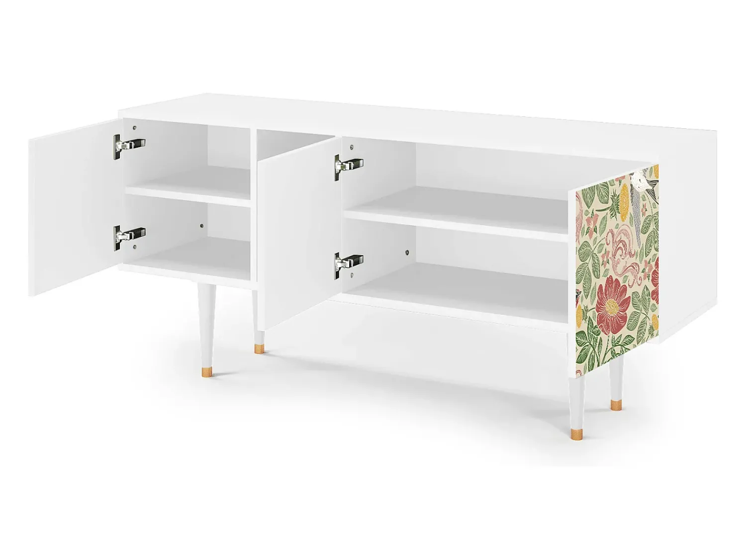 Mueble de TV - 150х69х41 cm - T5 - Spring Swallow, Branco^ Móvel De Tv