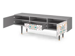 Móvel De Tv* Mueble de TV - 170х59х41 cm - T6 - Spring Ceramics, Cinza Cinzento