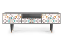 Móvel De Tv* Mueble de TV - 170х59х41 cm - T6 - Spring Ceramics, Cinza Cinzento