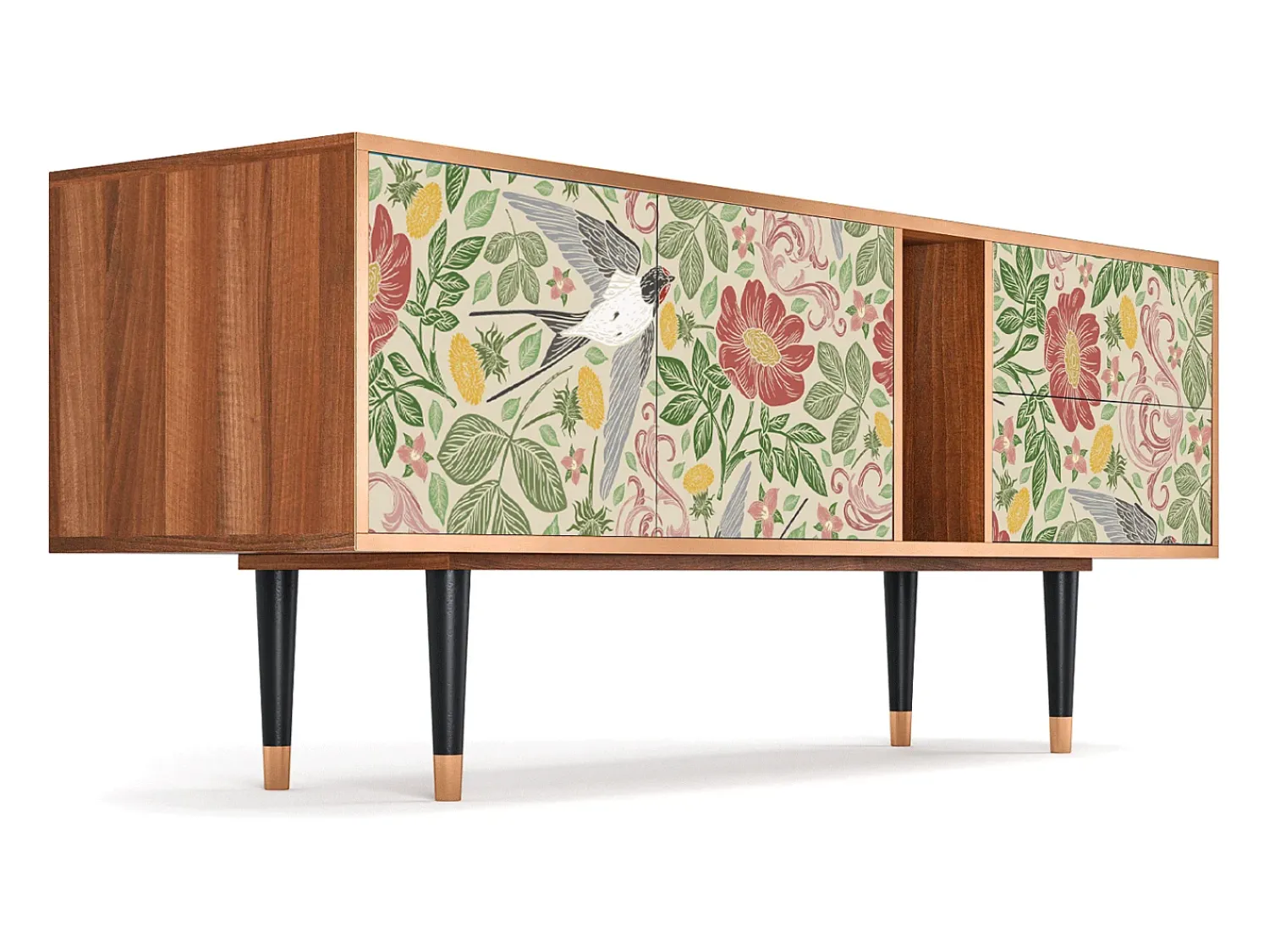 Mueble de TV - 170х69х48 cm - T1 - Spring Swallow, Nogueira^ Móvel De Tv