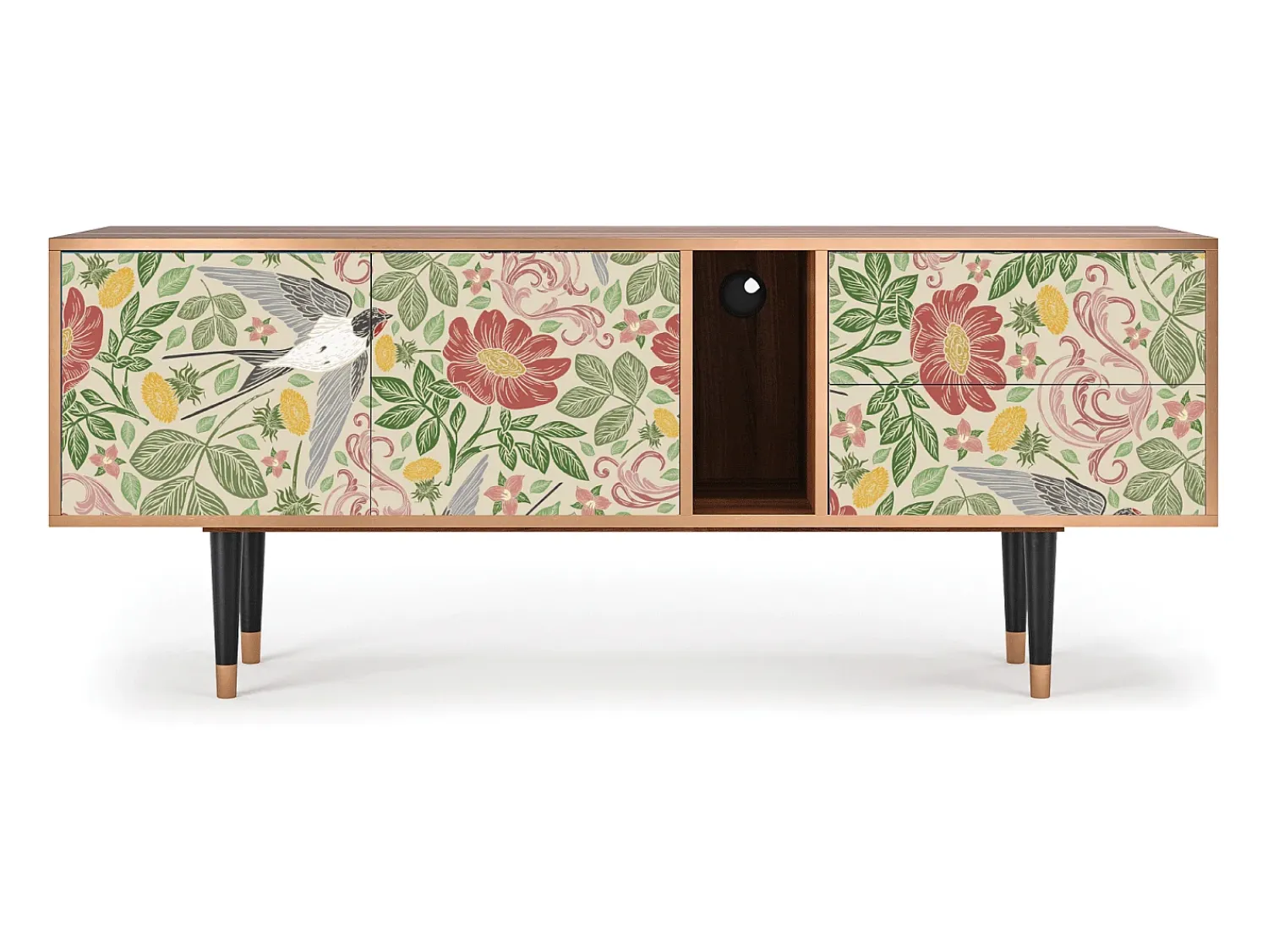 Mueble de TV - 170х69х48 cm - T1 - Spring Swallow, Nogueira^ Móvel De Tv