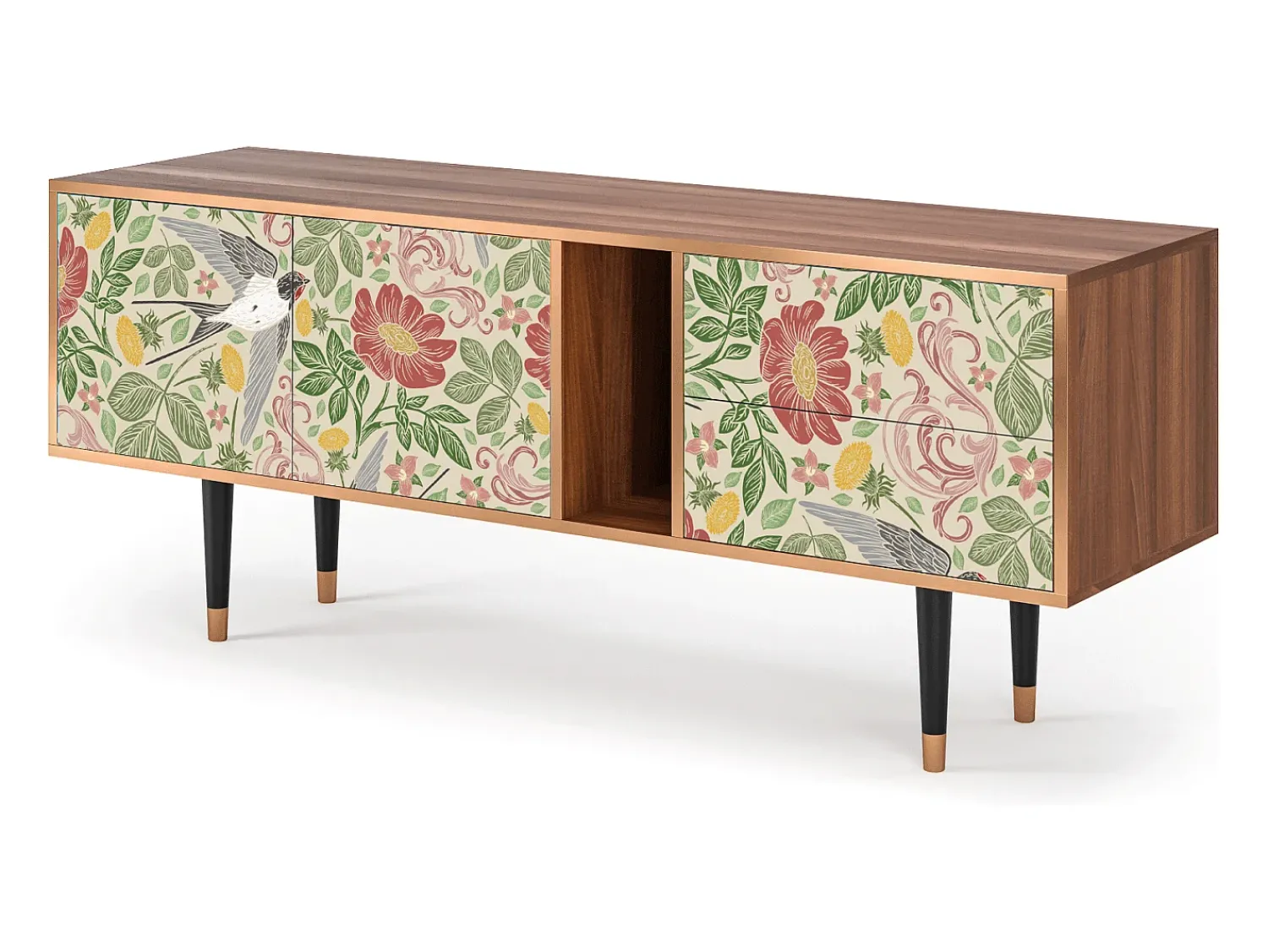 Mueble de TV - 170х69х48 cm - T1 - Spring Swallow, Nogueira^ Móvel De Tv
