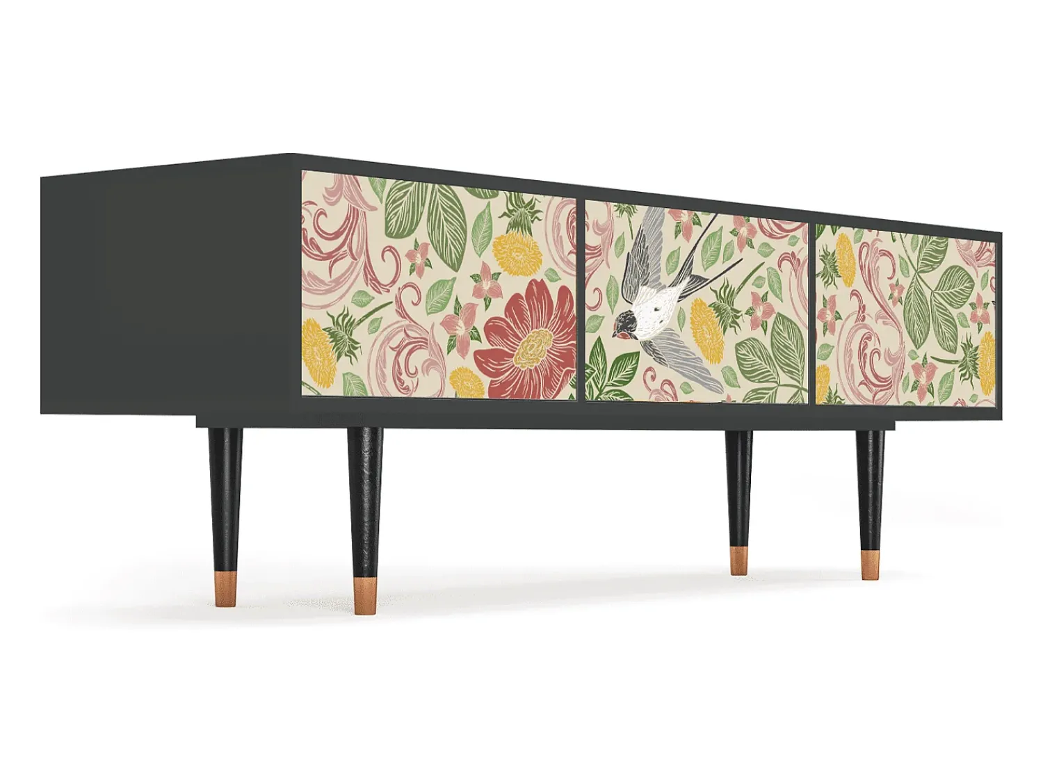 Móvel De Tv* Mueble de TV - 170х59х48 cm - T4 - Spring Swallow, Antracite Cinza antracite