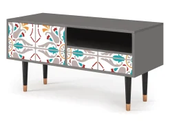 Móvel De Tv* Mueble de TV - 115х59х48 cm - T3 - Spring Ceramics, Cinza Cinzento