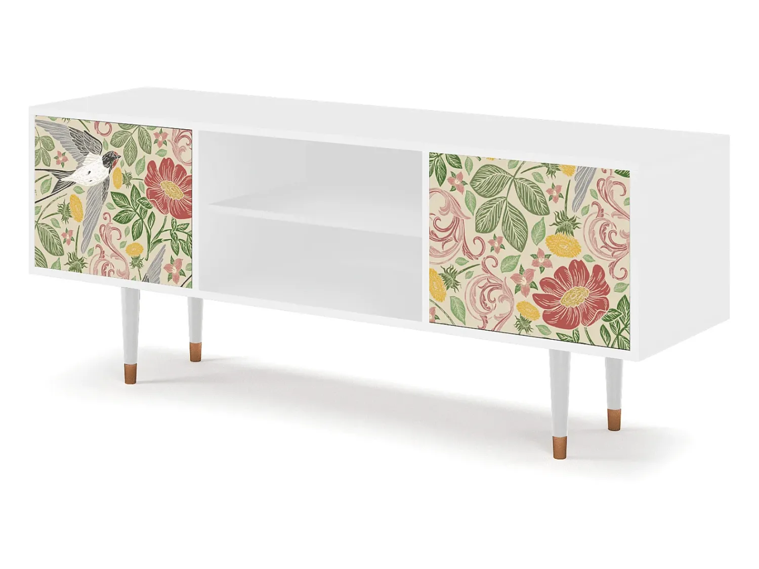 Mueble de TV - 170х69х48 cm - T2 - Spring Swallow, Branco Bege