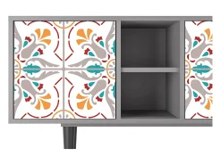 Móvel De Tv| Mueble de TV - 150х69х41 cm - T5 - Spring Ceramics, Cinza Cinzento