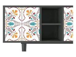 Móvel De Tv| Mueble de TV - 150х69х41 cm - T5 - Spring Ceramics, Antracite Cinza antracite