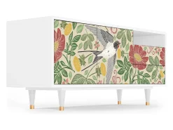 Móvel De Tv* Mueble de TV - 125х56х41 cm - T7 - Spring Swallow, Branco Bege