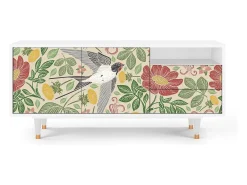 Móvel De Tv* Mueble de TV - 125х56х41 cm - T7 - Spring Swallow, Branco Bege
