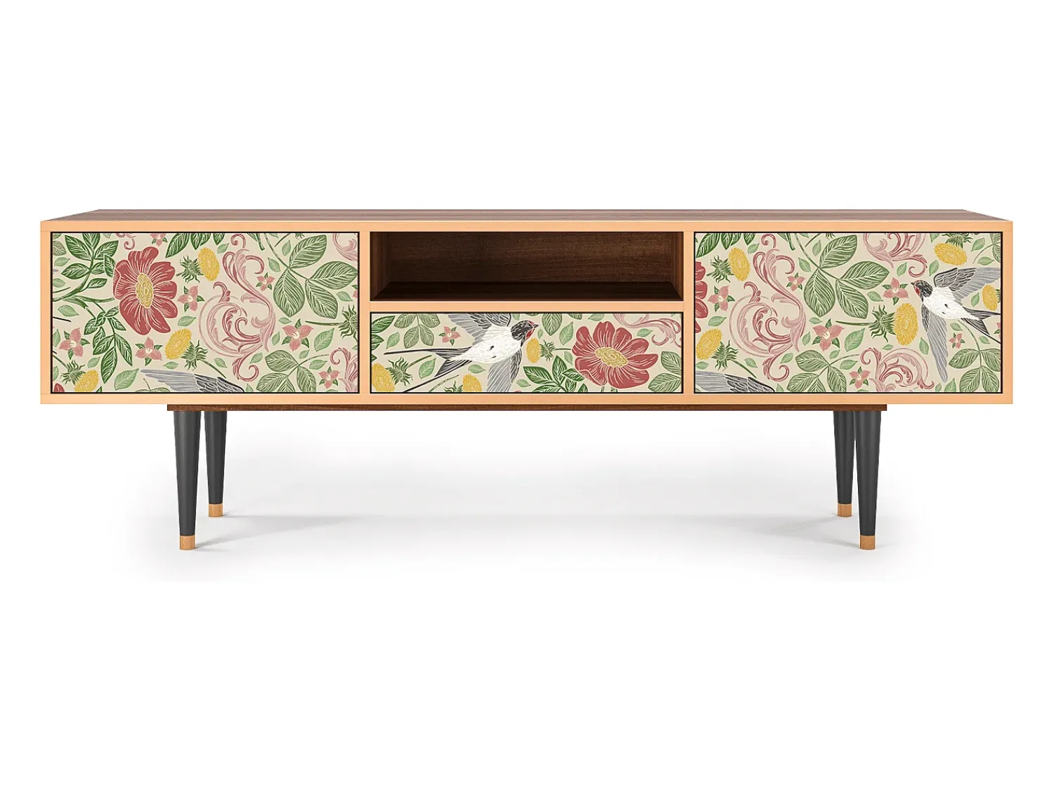 Clearance Mueble de TV - 170х59х41 cm - T6 - Spring Swallow, Nogueira Castanho