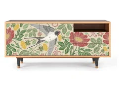 Móvel De Tv* Mueble de TV - 125х56х41 cm - T7 - Spring Swallow, Nogueira Castanho
