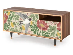 Móvel De Tv* Mueble de TV - 125х56х41 cm - T7 - Spring Swallow, Nogueira Castanho