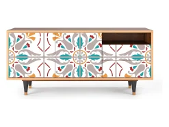 Clearance Mueble de TV - 125х56х41 cm - T7 - Spring Ceramics, Nogueira Castanho
