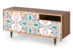 Clearance Mueble de TV - 125х56х41 cm - T7 - Spring Ceramics, Nogueira Castanho