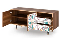 Clearance Mueble de TV - 125х56х41 cm - T7 - Spring Ceramics, Nogueira Castanho