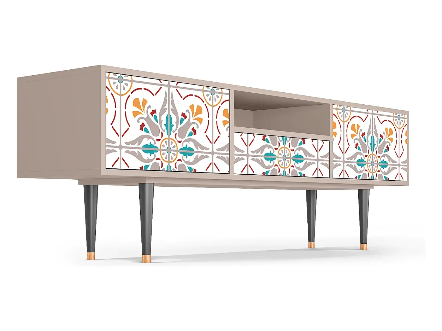 Móvel De Tv| Mueble de TV - 170х59х41 cm - T6 - Spring Ceramics, Latte Bege