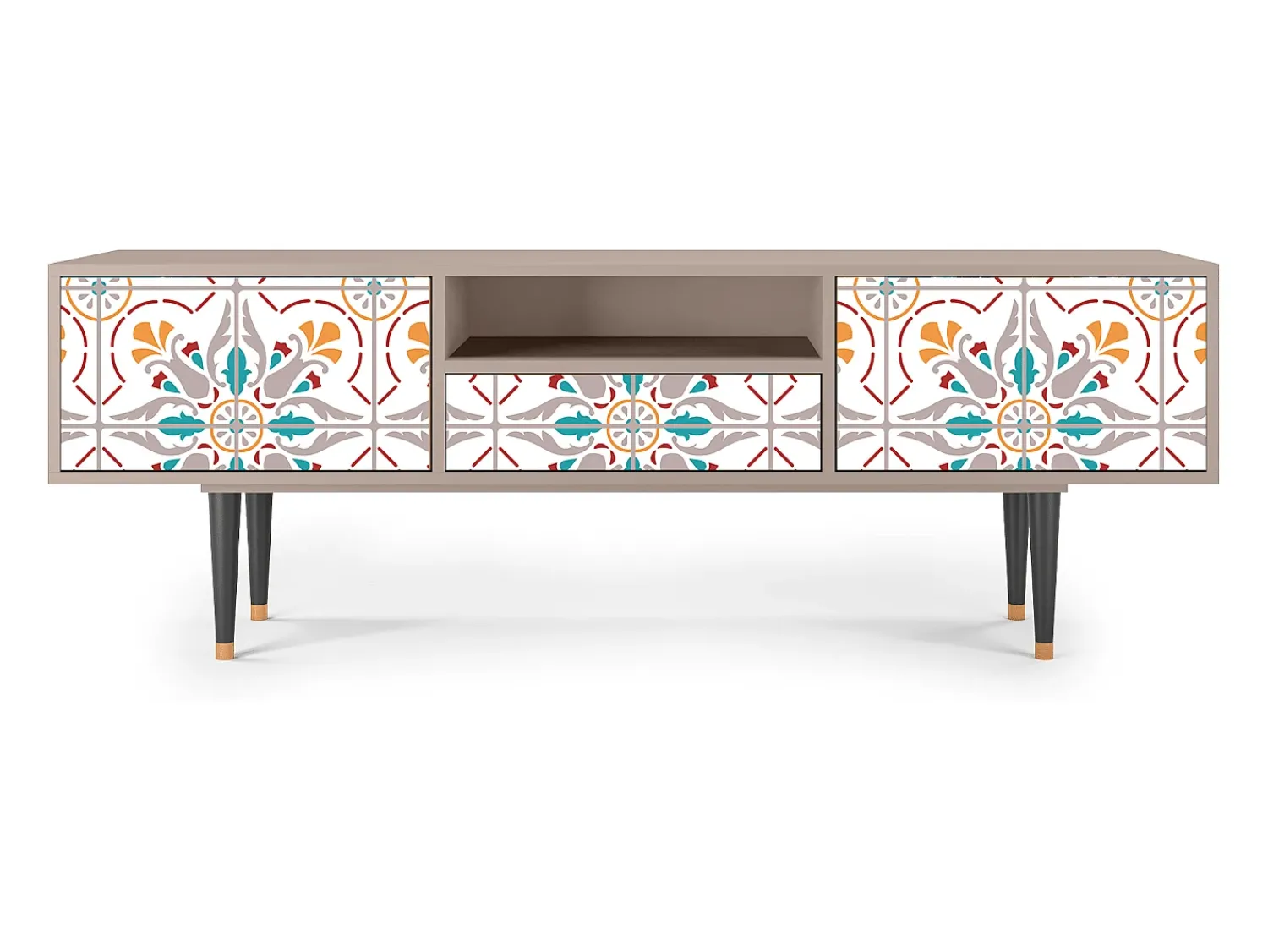 Móvel De Tv| Mueble de TV - 170х59х41 cm - T6 - Spring Ceramics, Latte Bege
