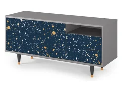 Móvel De Tv* Mueble de TV - 125х56х41 cm - T7 - Starfall, Cinza Cinzento