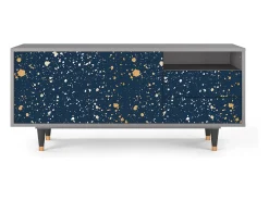 Móvel De Tv* Mueble de TV - 125х56х41 cm - T7 - Starfall, Cinza Cinzento
