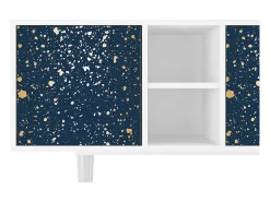 Móvel De Tv* Mueble de TV - 150х69х41 cm - T5 - Starfall, Branco Bege